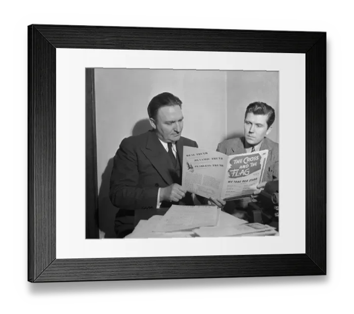 Framed Print : Editors Holding First Copy of The Cross and the Flag Framed Print : Editors Holding First Copy of The Cross and the Flag