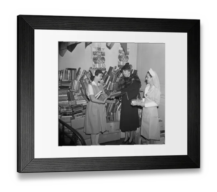 Framed Print : First Lady Urges Books for Service Men Framed Print : First Lady Urges Books for Service Men