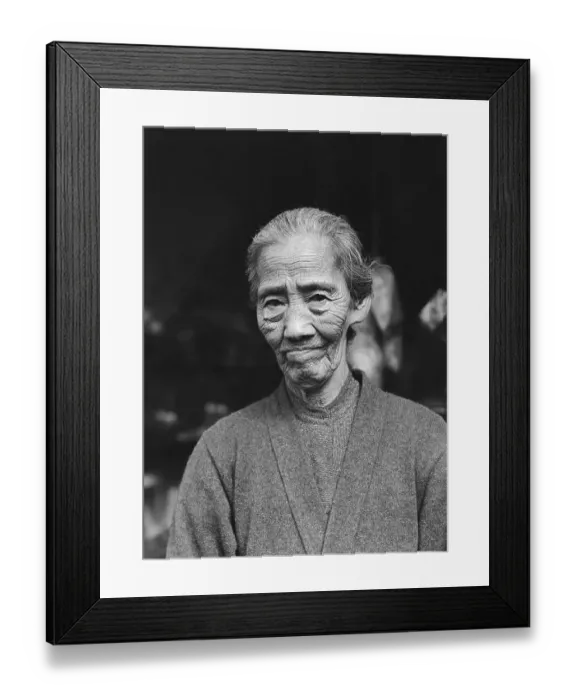 Framed Print : Elderly Japanese Woman Framed Print : Elderly Japanese Woman