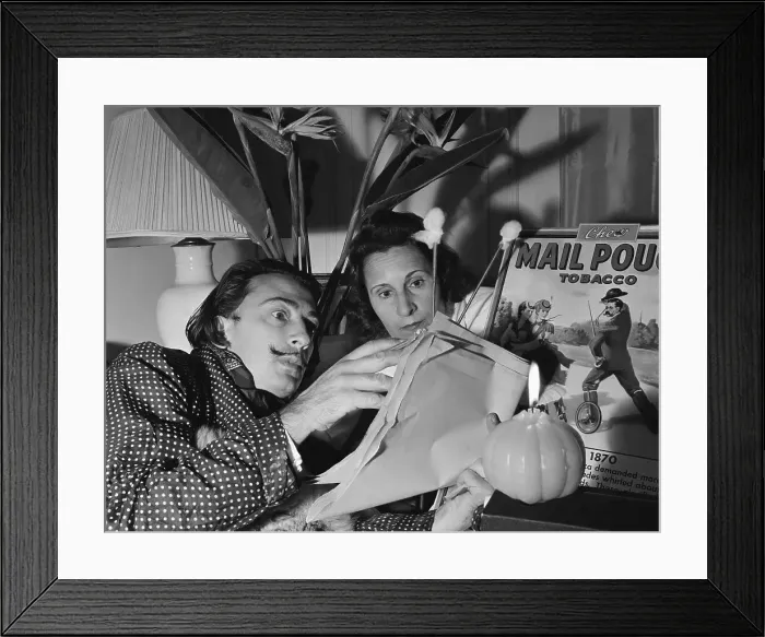 Framed Print : Salvador Dali Looking Over Sketch Framed Print : Salvador Dali Looking Over Sketch
