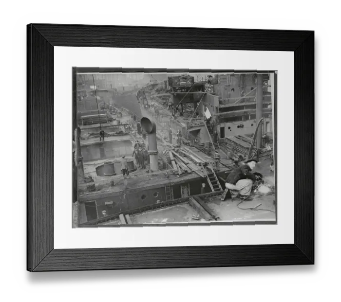 Framed Print : View of British Shipyard Framed Print : View of British Shipyard