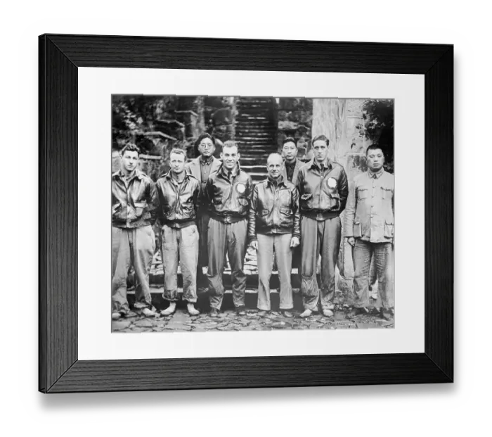 Framed Print : James Doolittle and Crew of USS Hornet Framed Print : James Doolittle and Crew of USS Hornet