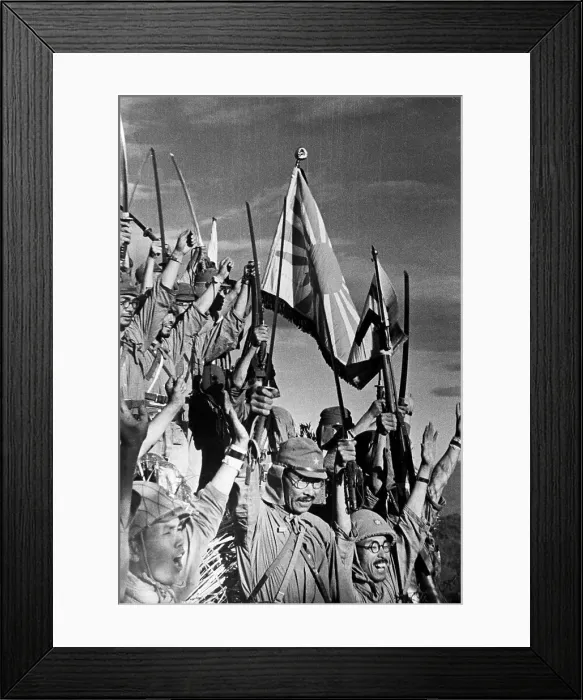 Framed Print : Japanese Soldiers Celebrating Framed Print : Japanese Soldiers Celebrating