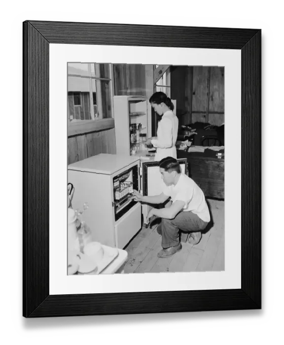 Framed Print : Japanese Physican and Nurse