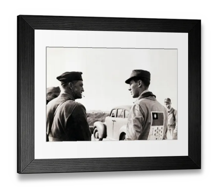 Framed Print : Claire Lee Chennault Speaking with Pilot Framed Print : Claire Lee Chennault Speaking with Pilot