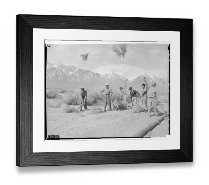 Framed Print : Men Clearing Out Land Framed Print : Men Clearing Out Land