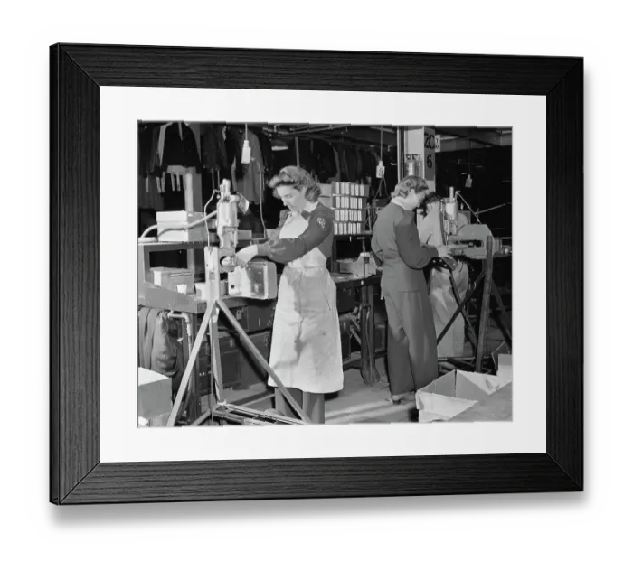 Framed Print : Women and Men Work Together at Consolidated Framed Print : Women and Men Work Together at Consolidated