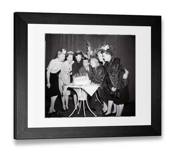 Framed Print : Eddie Cantor Blows Out Candles Framed Print : Eddie Cantor Blows Out Candles
