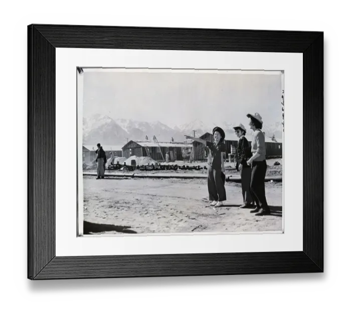Framed Print : Japanese Girls Looking Over New Home Framed Print : Japanese Girls Looking Over New Home