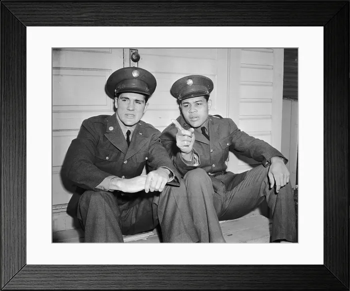 Framed Print : Joe Louis and Billy Conn in Uniform Framed Print : Joe Louis and Billy Conn in Uniform