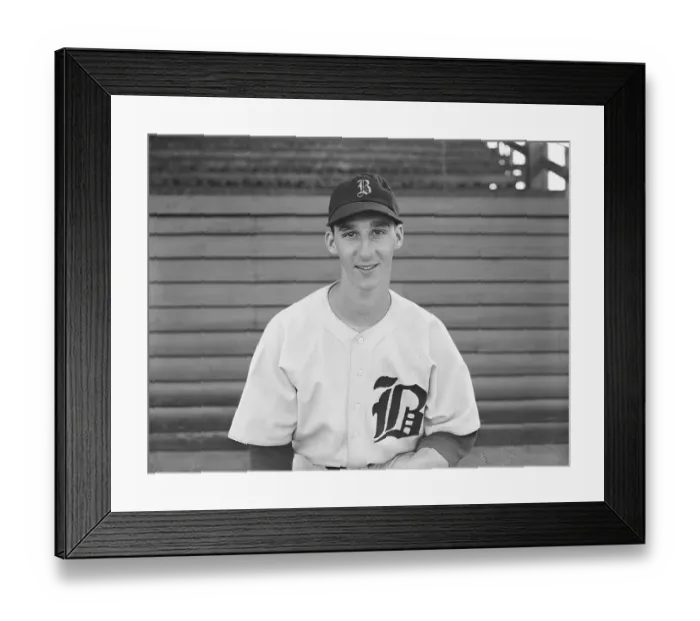 Framed Print : Portrait Of Warren Spahn In Uniform Framed Print : Portrait Of Warren Spahn In Uniform