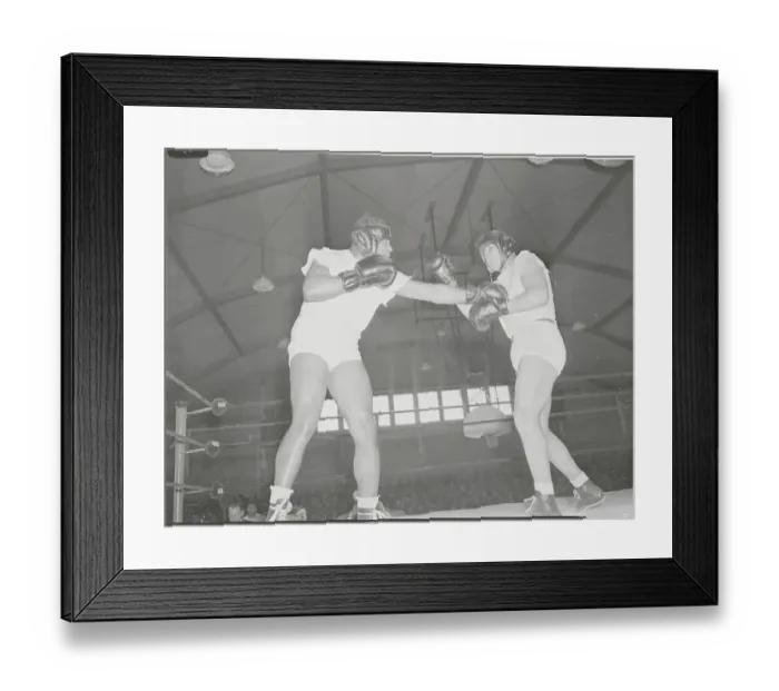 Framed Print : Joe Louis and George Nicholson Training at Fort Dix Framed Print : Joe Louis and George Nicholson Training at Fort Dix