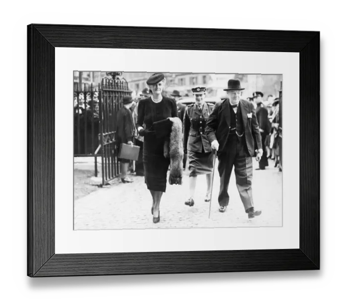 Framed Print : Churchill Family Arriving for National Day of Prayer Framed Print : Churchill Family Arriving for National Day of Prayer