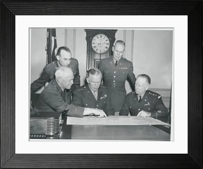 Framed Print : George Marshall and Staff Officers Framed Print : George Marshall and Staff Officers