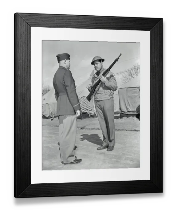 Framed Print : Joe Louis During Military Inspection Framed Print : Joe Louis During Military Inspection