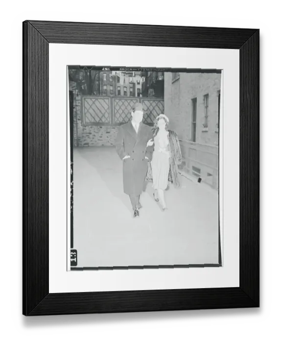 Framed Print : John and Betsey Whitney Strolling Together Framed Print : John and Betsey Whitney Strolling Together