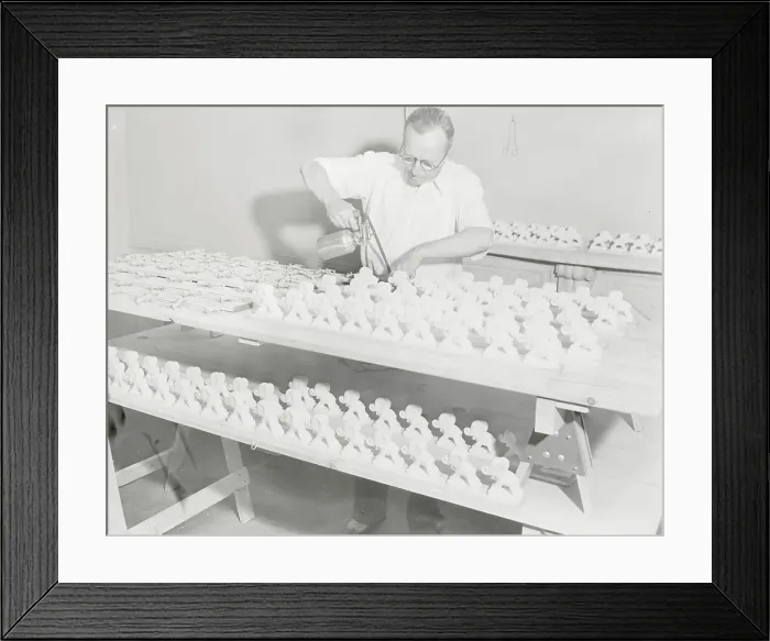 Framed Print : John E. Schmitz Creating Toys Framed Print : John E. Schmitz Creating Toys