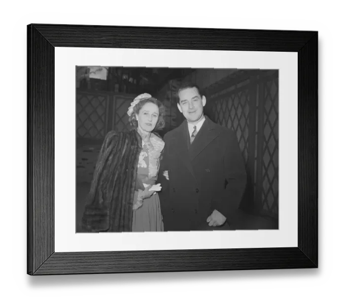 Framed Print : John and Betsey Whitney Posing Together