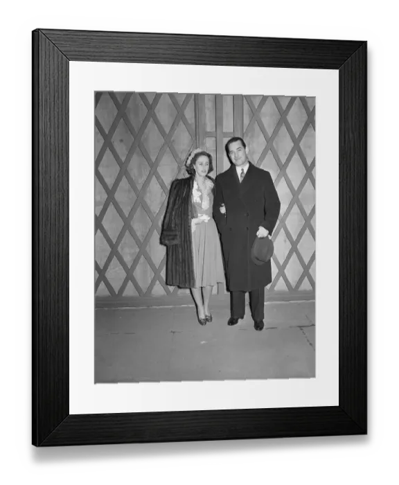 Framed Print : John and Betsey Whitney Strolling Together