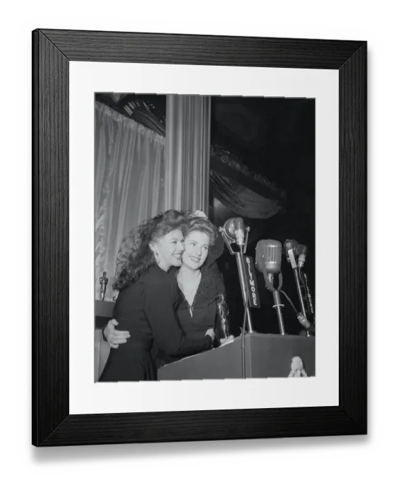 Framed Print : Portrait of Ginger Rogers and Joan Fontaine Framed Print : Portrait of Ginger Rogers and Joan Fontaine