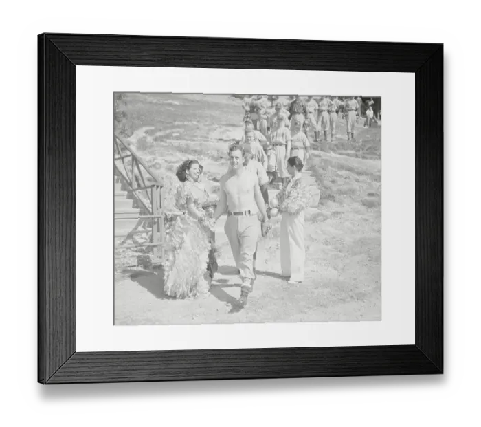 Framed Print : Cuban Women Greeting Ball Players Framed Print : Cuban Women Greeting Ball Players