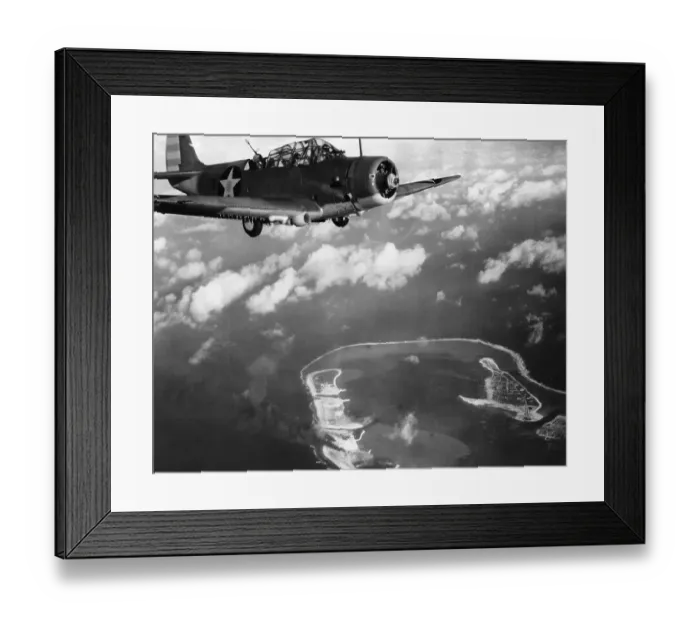 Framed Print : Fighter Plane Hovering Over Paific Framed Print : Fighter Plane Hovering Over Paific