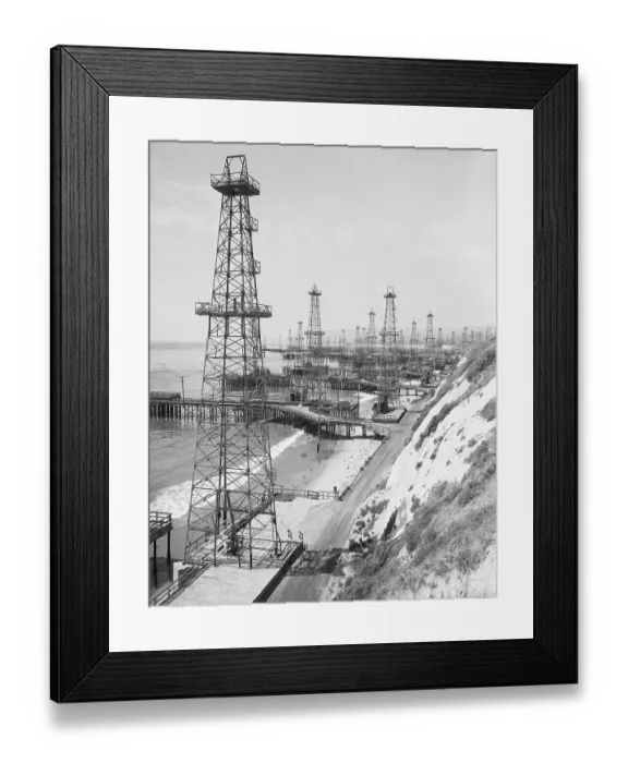 Framed Print : Oil Well Field Framed Print : Oil Well Field