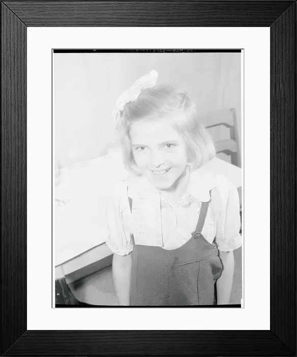 Framed Print : Schoolgirl Participating in Nutritional Study Framed Print : Schoolgirl Participating in Nutritional Study