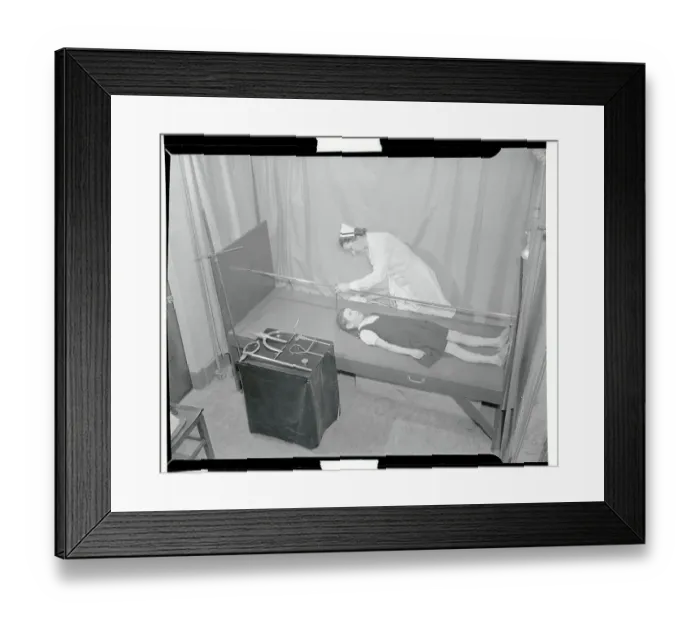 Framed Print : Nurse Recording a Chid's Body Measurements Framed Print : Nurse Recording a Chid's Body Measurements