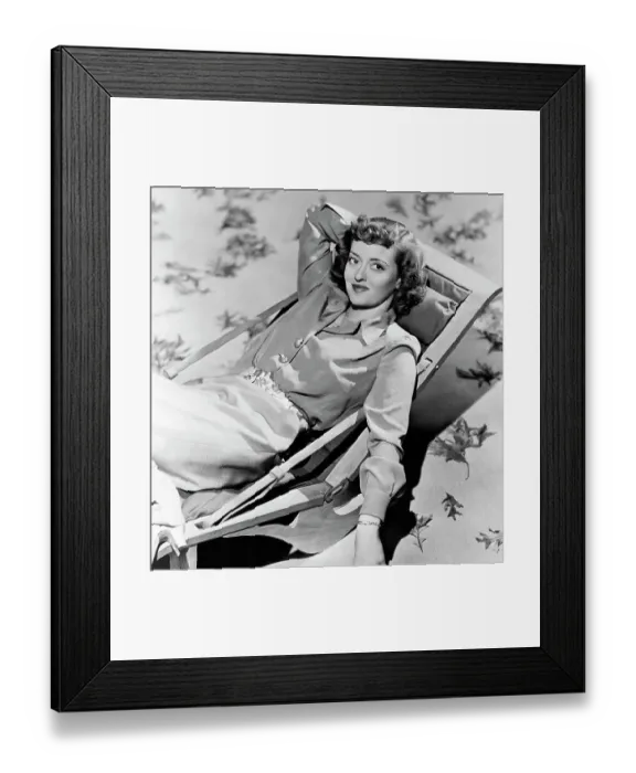 Framed Print : Bette Davis Relaxing At Hollywood Home Framed Print : Bette Davis Relaxing At Hollywood Home