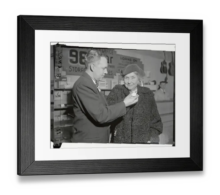 Framed Print : Helen Keller Being Handed Her Watch Framed Print : Helen Keller Being Handed Her Watch