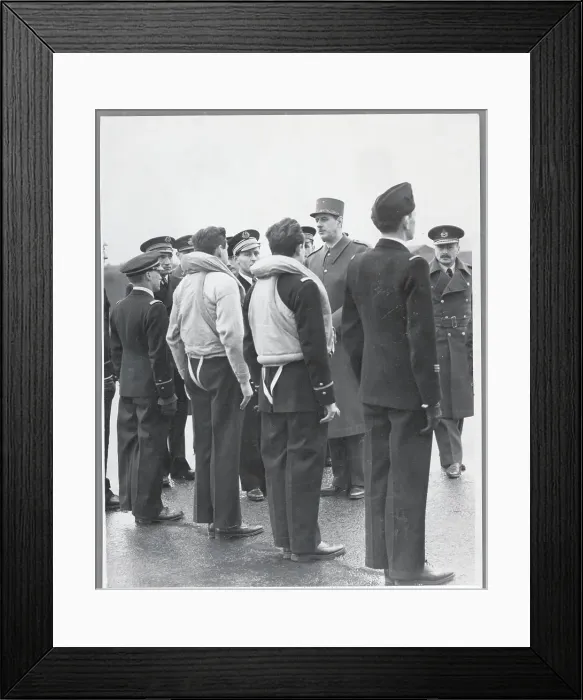 Framed Print : Charles De Gaulle Inspecting Pilots Framed Print : Charles De Gaulle Inspecting Pilots