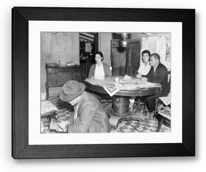 Framed Print : Government Men Searching a Home Framed Print : Government Men Searching a Home