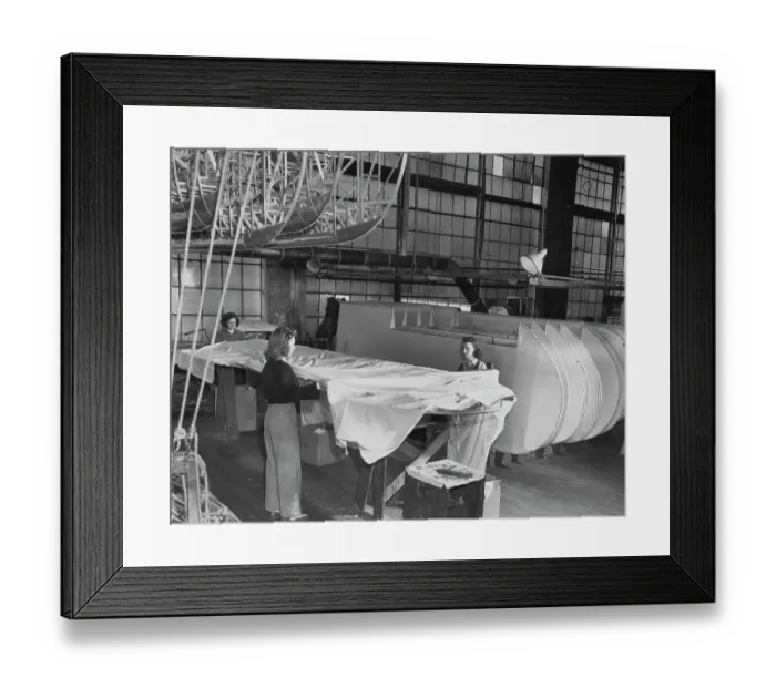 Framed Print : Women Construct Airplanes for U.S. Army Framed Print : Women Construct Airplanes for U.S. Army