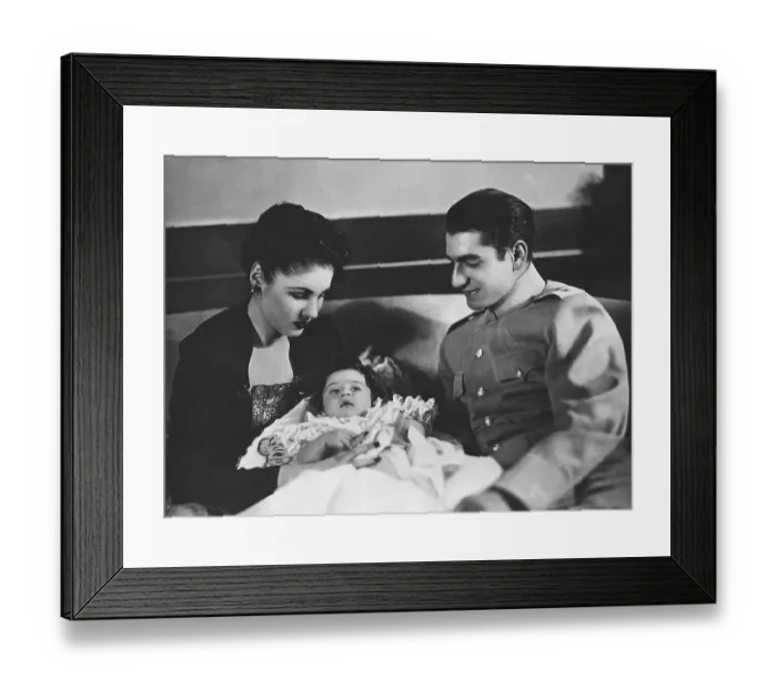 Framed Print : Shah and Queen of Iran Pose with Their Child Framed Print : Shah and Queen of Iran Pose with Their Child