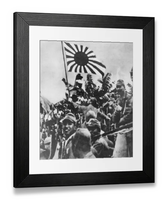 Framed Print : Japanese Troops Enter Singapore Framed Print : Japanese Troops Enter Singapore