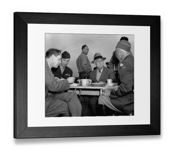 Framed Print : Harry Hopkins, Mark Clark, Franklin Delano Roosevelt, and George S. Patton Framed Print : Harry Hopkins, Mark Clark, Franklin Delano Roosevelt, and George S. Patton