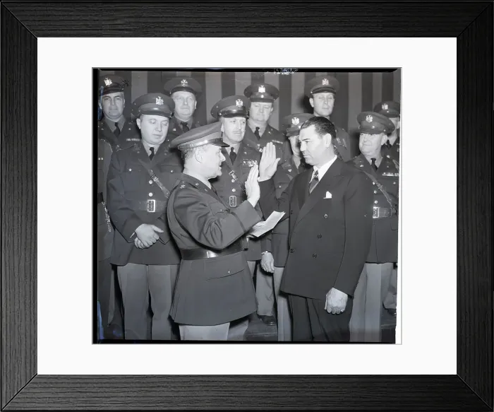 Framed Print : Jack Dempsey Taking Military Oath Framed Print : Jack Dempsey Taking Military Oath
