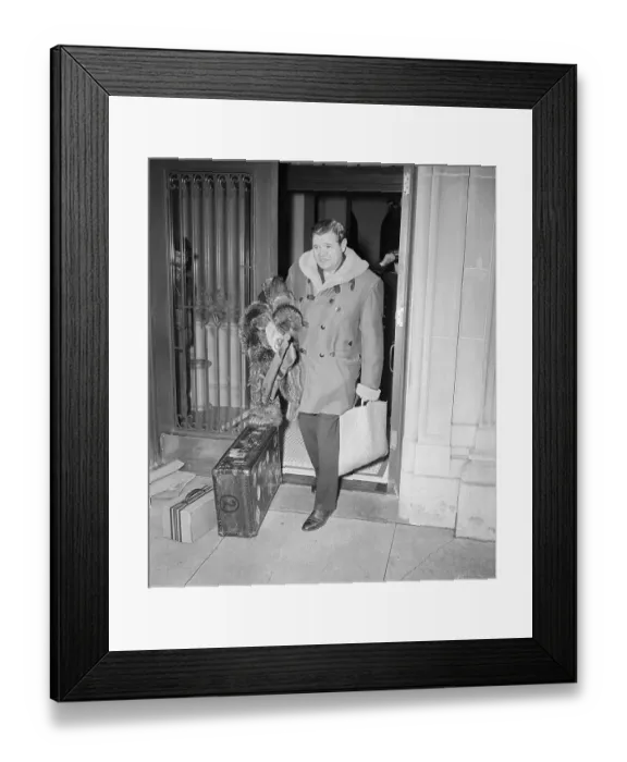 Framed Print : Babe Ruth Leaving His Apartment Framed Print : Babe Ruth Leaving His Apartment