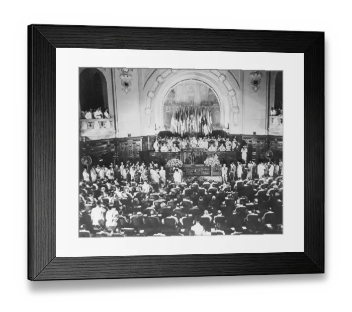 Framed Print : Getulio Vargas Addresses Conference Framed Print : Getulio Vargas Addresses Conference