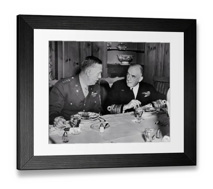 Framed Print : George C. Marshall and Sir Dudley Pound chatting Framed Print : George C. Marshall and Sir Dudley Pound chatting