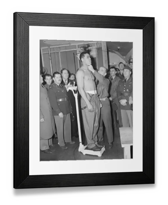 Framed Print : Joe Louis Receiving Army Physical Exam Framed Print : Joe Louis Receiving Army Physical Exam