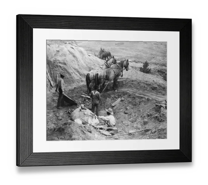 Framed Print : Barnum Brown with Excavation Workers Camping at Prehistoric Skeleton Site Framed Print : Barnum Brown with Excavation Workers Camping at Prehistoric Skeleton Site