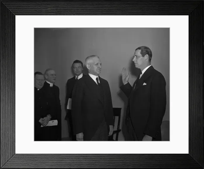 Framed Print : Maurice J. Tobin Being Sworn into Office Framed Print : Maurice J. Tobin Being Sworn into Office