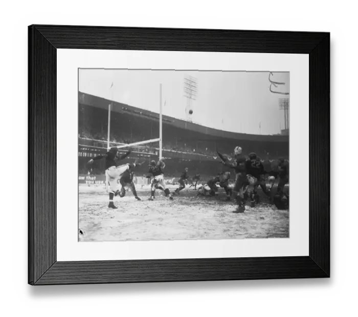 Framed Print : Football Players Playing Near Football Goal
