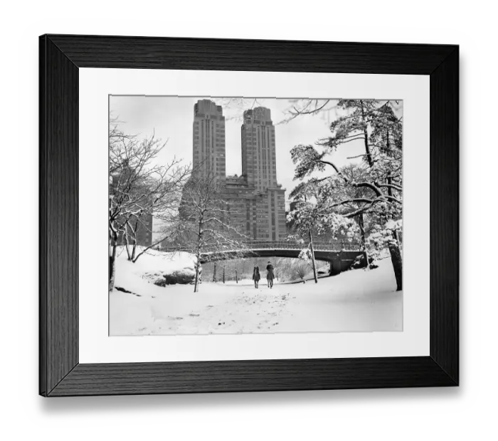 Framed Print : Horse Riders in Central Park Winter Framed Print : Horse Riders in Central Park Winter