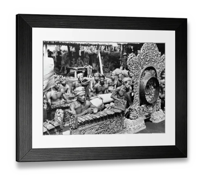 Framed Print : Balinese Musicians Playing Gamelan Framed Print : Balinese Musicians Playing Gamelan