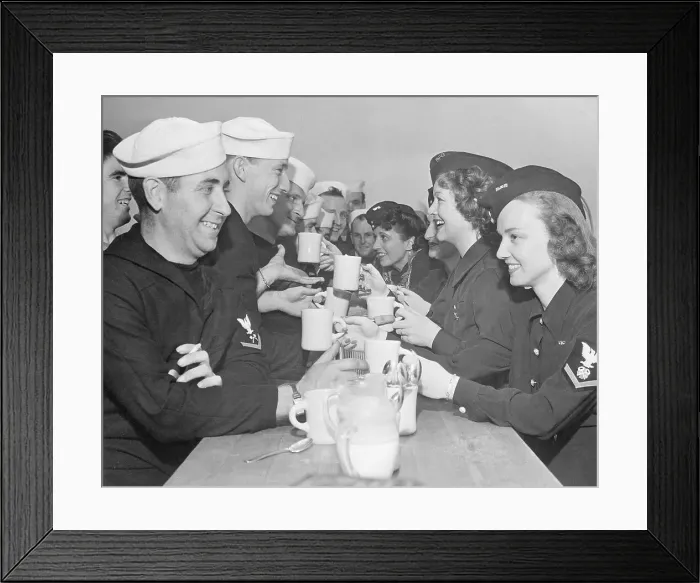 Framed Print : Myrna Loy and Kay Francis Serving Sailor Framed Print : Myrna Loy and Kay Francis Serving Sailor