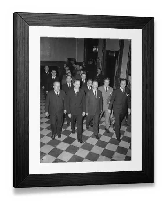 Framed Print : Men Being Marched To Court; Spy Ring