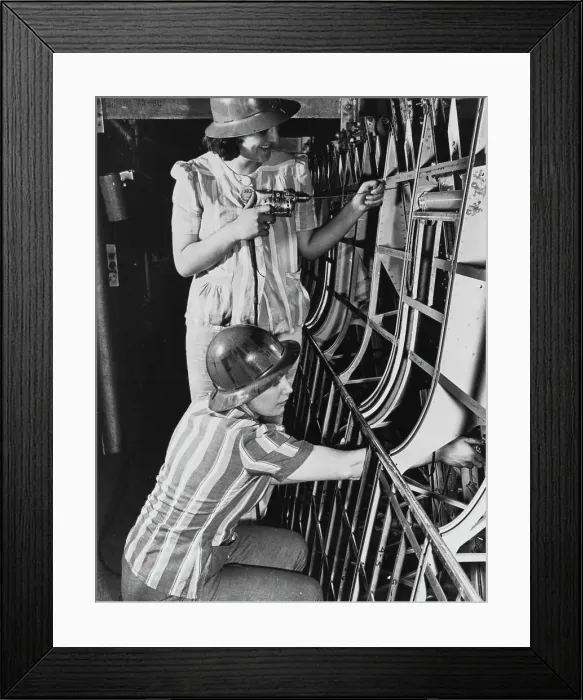 Framed Print : Women Working for Boeing Aircraft Company Framed Print : Women Working for Boeing Aircraft Company